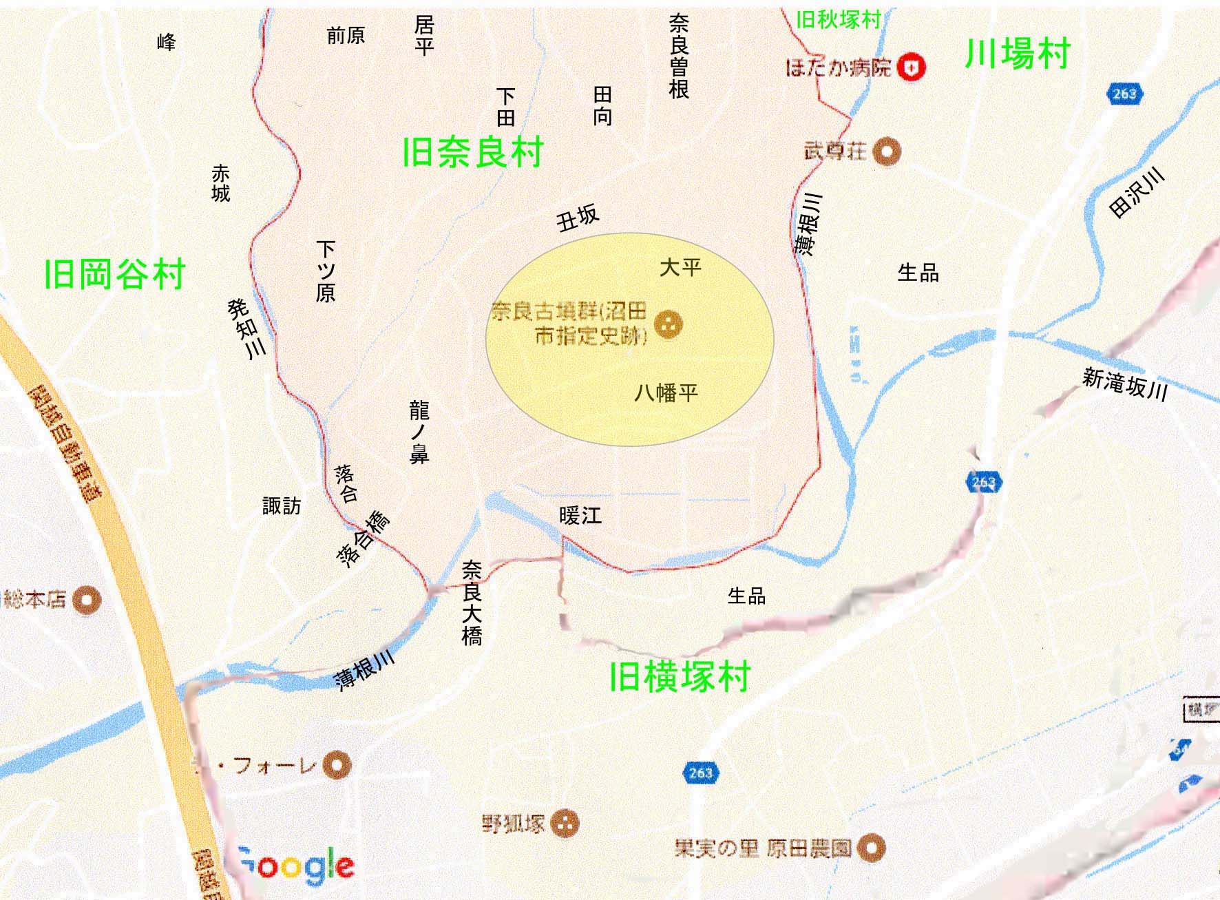 奈良古墳群の位置